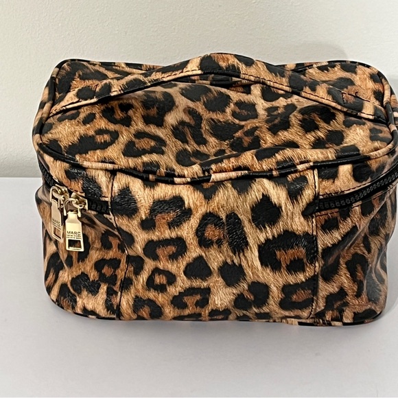 Marc New York Andrew Marc Leopard Cosmetic Toiletry Bag - Picture 6 of 10
